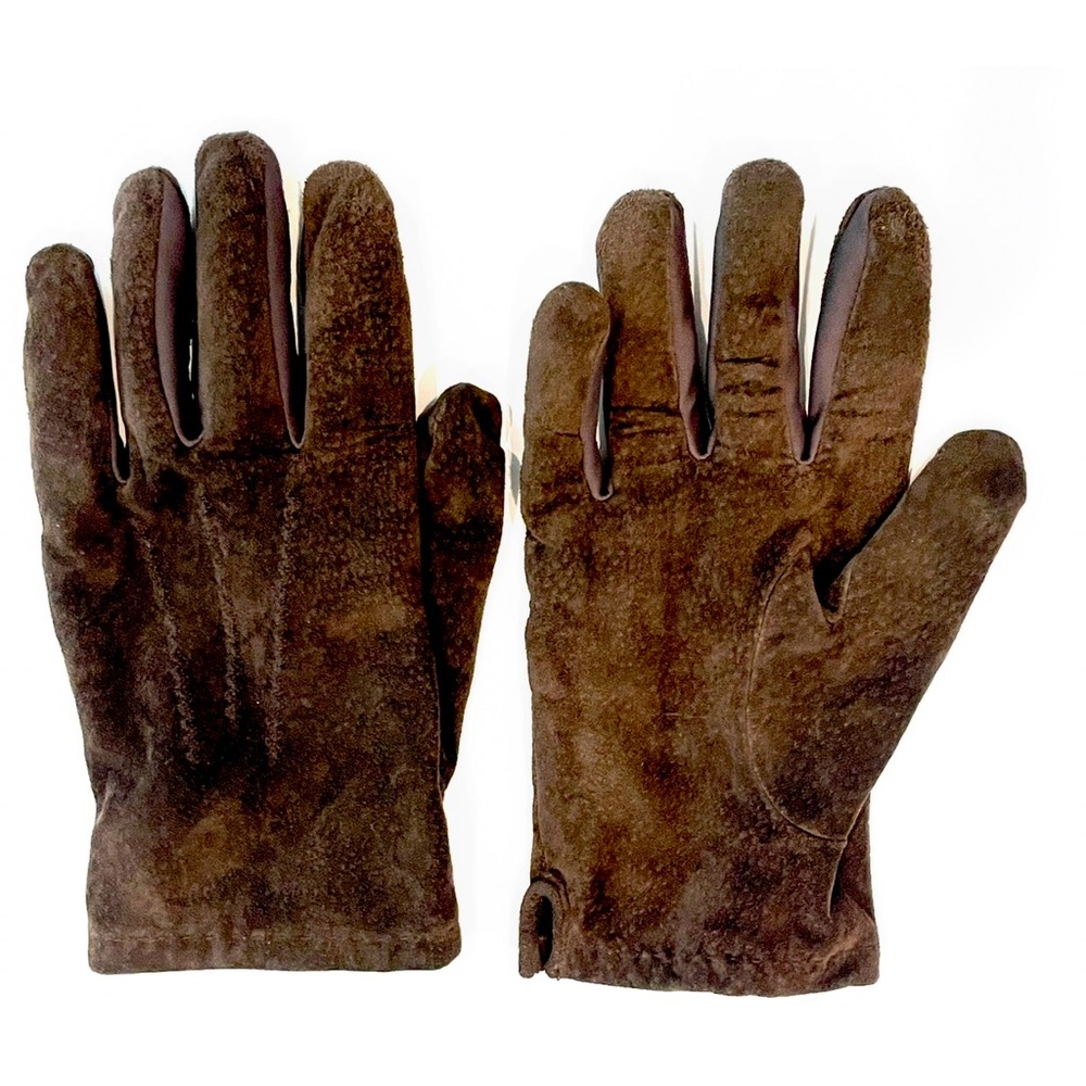 Isotoner Suede Men's Gloves Brown XL